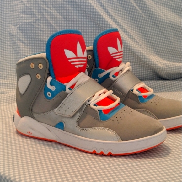 adidas Shoes Adidas Og High Top Sneakers Silver Grey Orange